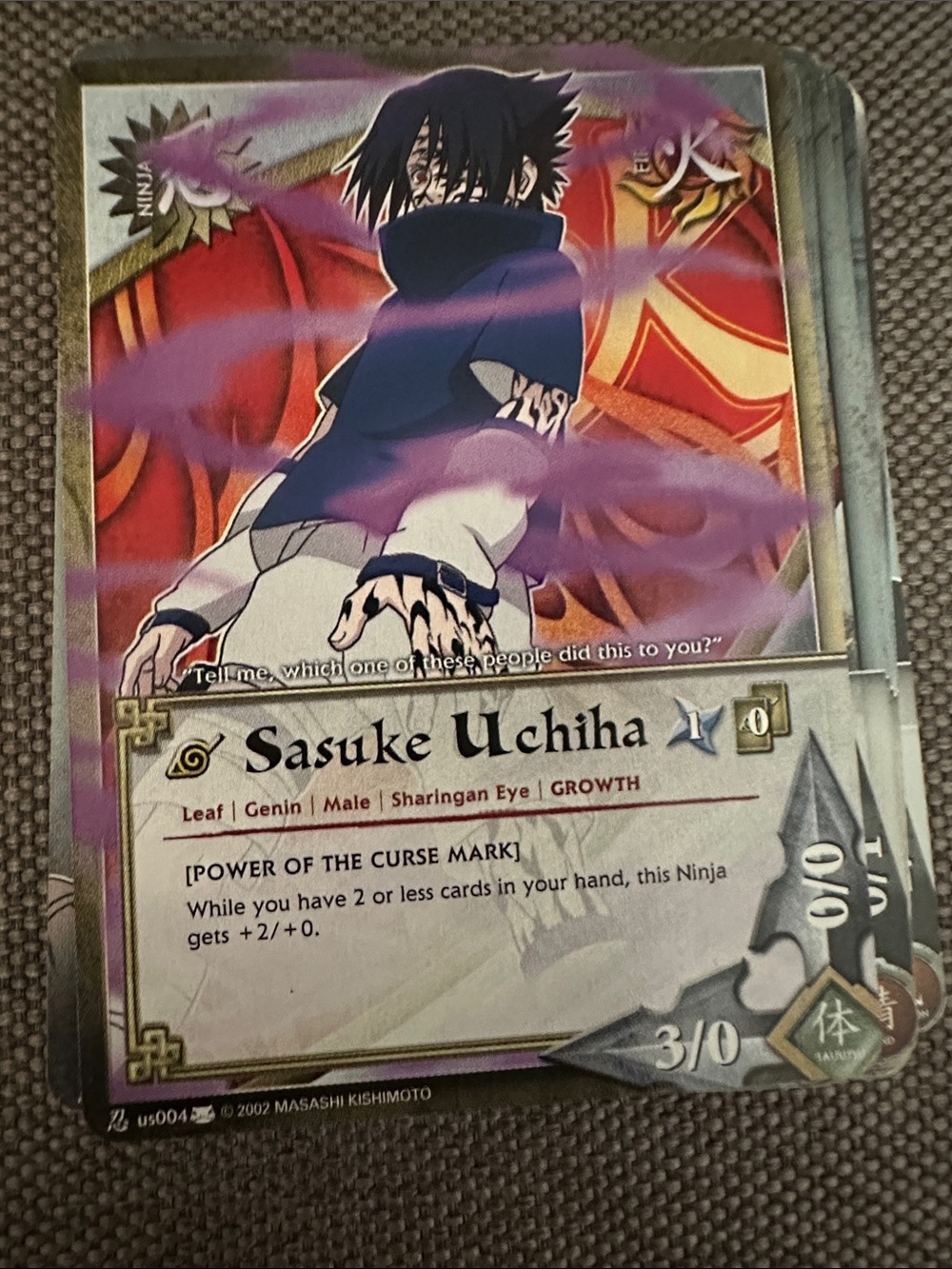 Naruto CCG, Set 6 Eternal Rivalry: Sasuke Uchiha N-US004 Trading Card